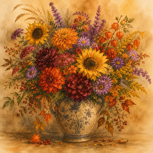 Jahreszeitenstrauß Sommer und Herbst