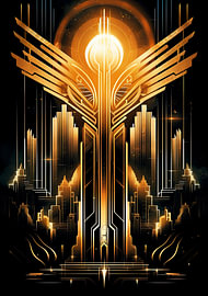 Art Deco Print Poster Wall Art Art Print by Niklas Maximilian