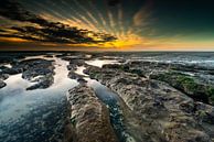 Coucher de soleil sur la mer à la Côte d'Opale par Damien Franscoise Aperçu