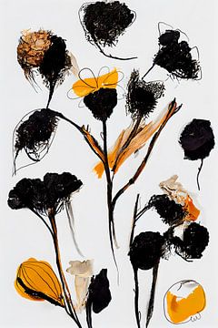 Fleurs noires sèches sur Treechild