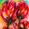 Tulipes rouges. sur Ineke de Rijk