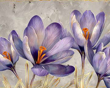 Krokus Schilderij | Purple Hush van I ❤ Bloemen