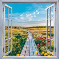 Fenster zur Blütenpracht