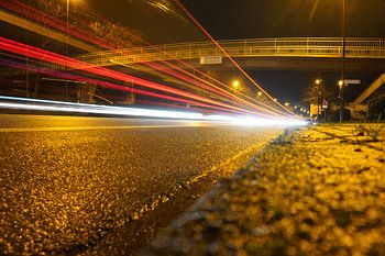 Langetermijnfoto van een straat in de stad, Gütersloh
