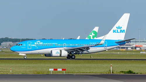 KLM Boeing 737-700 passagiersvliegtuig.