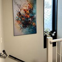 Klantfoto: Modern Impressionisme Abstract Schilderij van Preet Lambon, als artframe