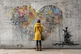 Träume von der Liebe – Poetische Street Art von BowiScapes – Kunst und urbane Wandgestaltung