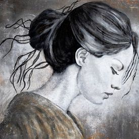 Woman "Within me" by Schilderij op Maat XL