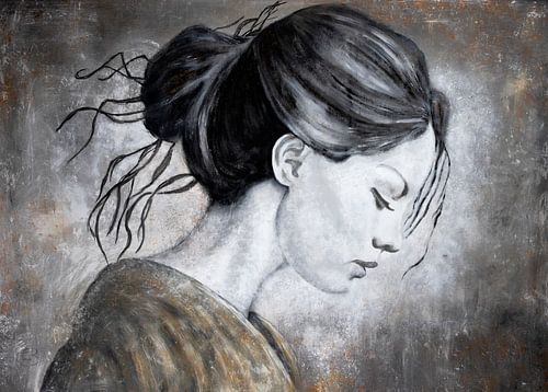 Portret Van Vrouw Schilderij "Within me"