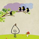Raven boom, Piepvogel van Marion Tenbergen thumbnail