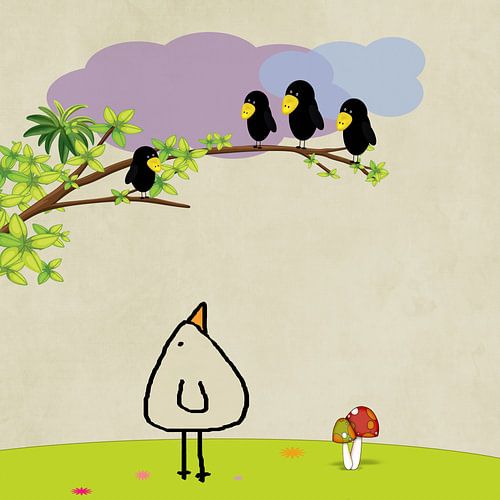 Rabenbaum-Piepvogel