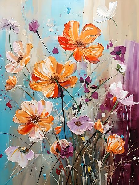 flower painting by PixelPrestige