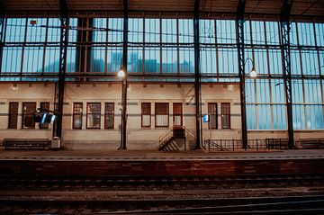 Evening train station Haarlem (4) by Brave Toaster Photos