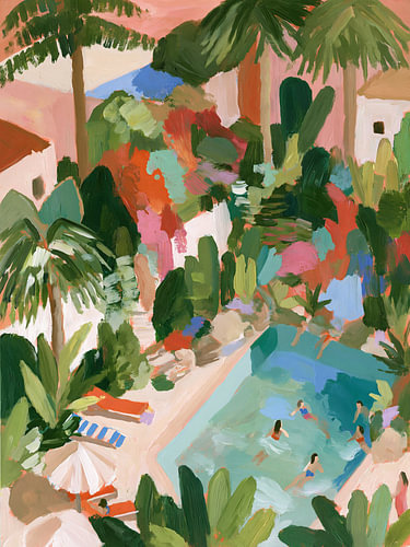 Pool Hidden in the Jungle – Lush Holiday Art