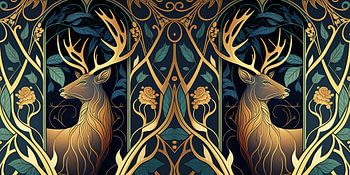 Cerf Art nouveau