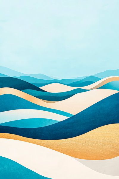 Waves of silence - Abstract landscape by Poster Art Shop