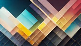 Kunst kleuren met vormen