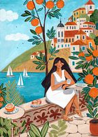 Reis poster vrouw in Ibiza, Spanje