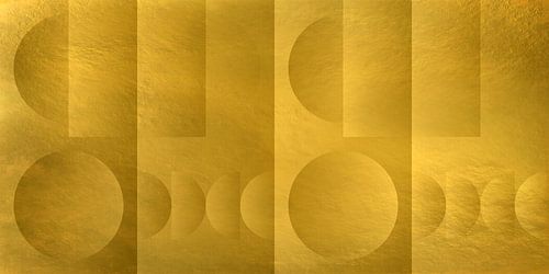 Formes géométriques abstraites en or. Géométrie rétro n° 1