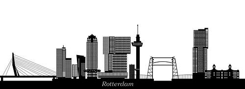 the skyline of the dutch city of rotterdam