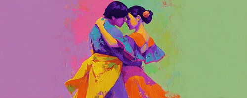 Embrace in Colorful Rhythm