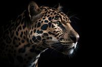 Jaguar Portrait Black Background