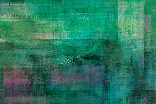 Smaragd, moderne natuur abstractie in groen blauw