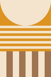 Kollektion Farben und Streifen. Ockergelb und braun Nr. 10 von Dina Dankers