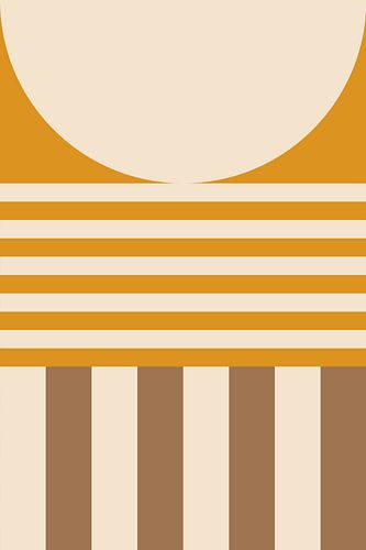 Kleuren en strepen collectie. Okergeel en bruin nr. 10