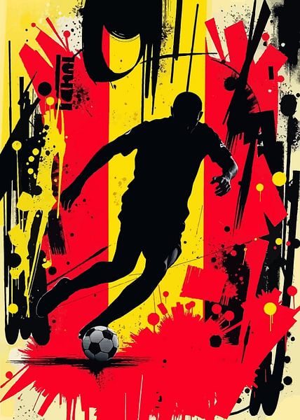 Duitsland voetbalspeler schaduw silhouet van MIROKKU