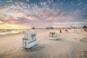 La plage de Heringsdorf sur la mer Baltique à Usedom sur Voss Fine Art Fotografie