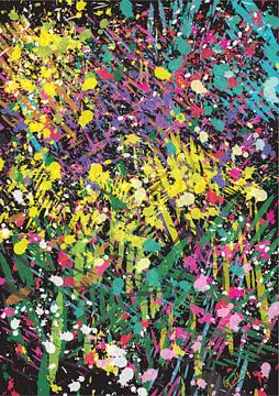 Blumenbeet abstrakt von Go van Kampen