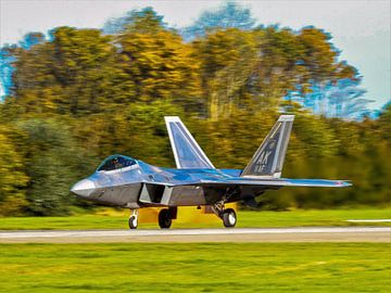 F22 visits Leeuwarden airbase by Remco Gerritsen