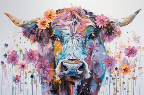 Bohemian Cow - Colourful Dreams in the Meadow