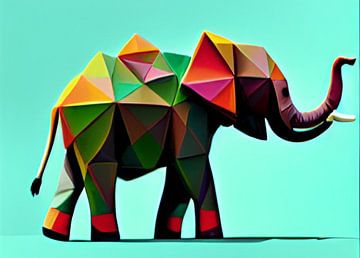 Geometrische olifant van Niek Traas