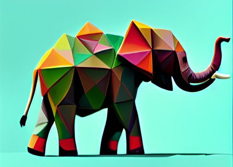 Geometrischer Elefant von Niek Traas