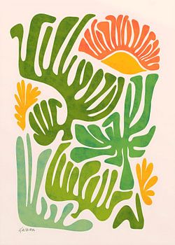 Von Matisse inspirierte abstrakte organische Formen