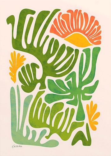 Formes organiques abstraites inspirées de Matisse