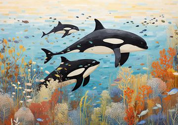 Orca Painting by De Mooiste Kunst