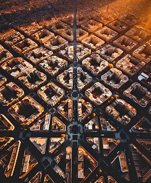 Barcelona van bovenaf van fernlichtsicht