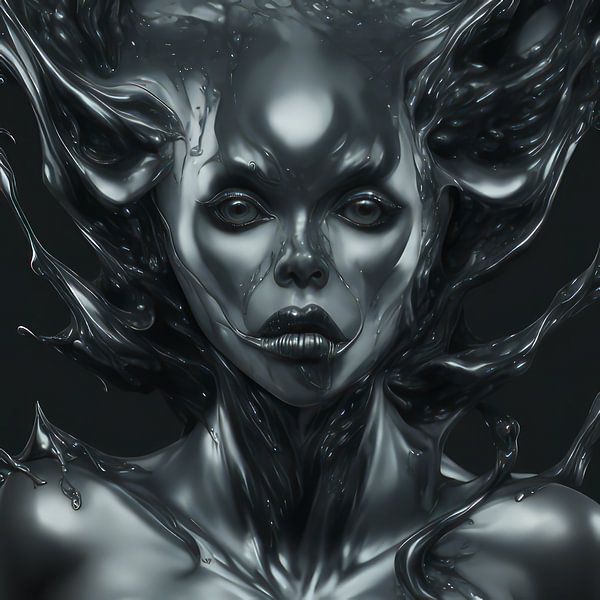 Alien Woman in Mercury oftewel Kwik. by Brian Morgan