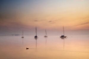 Ammersee en Bavière au lever du soleil