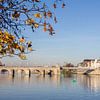 Uitzicht op de Servaasbrug van Maastricht Nederland van Hilda Weges