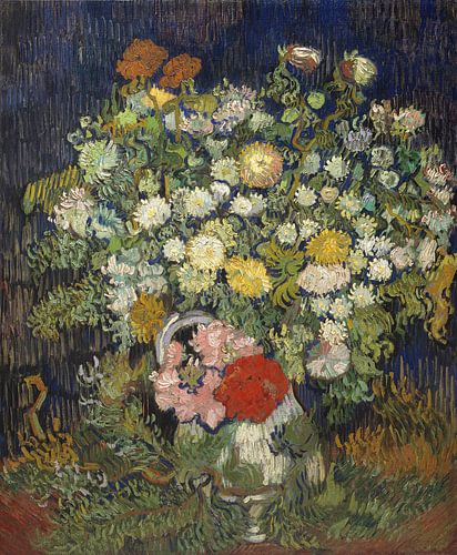 Boeket bloemen in een vaas, Vincent van Gogh - 1890