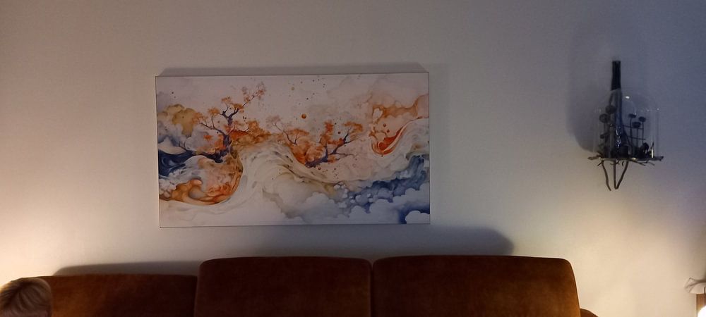 Zen meditatie herfst landschap panorama 01 van Vlindertuin-Art