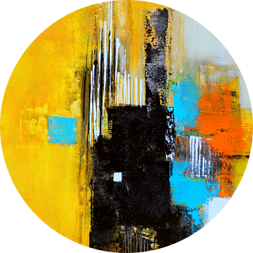 Abstract in geel van Claudia Neubauer