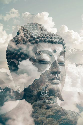 Boeddha in de wolken