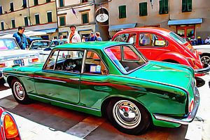 Sports Cars In Italian Town Square