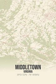 Vintage map of Middletown (Virginia), USA. by Prints of Place