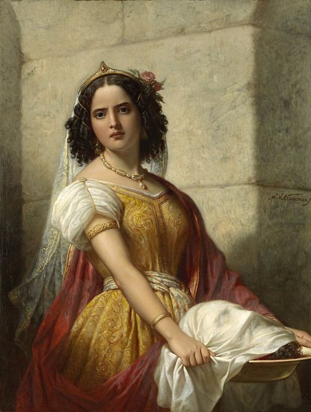 Salome with the head of John the Baptist, Jan Adam Kruseman by Masterful Masters